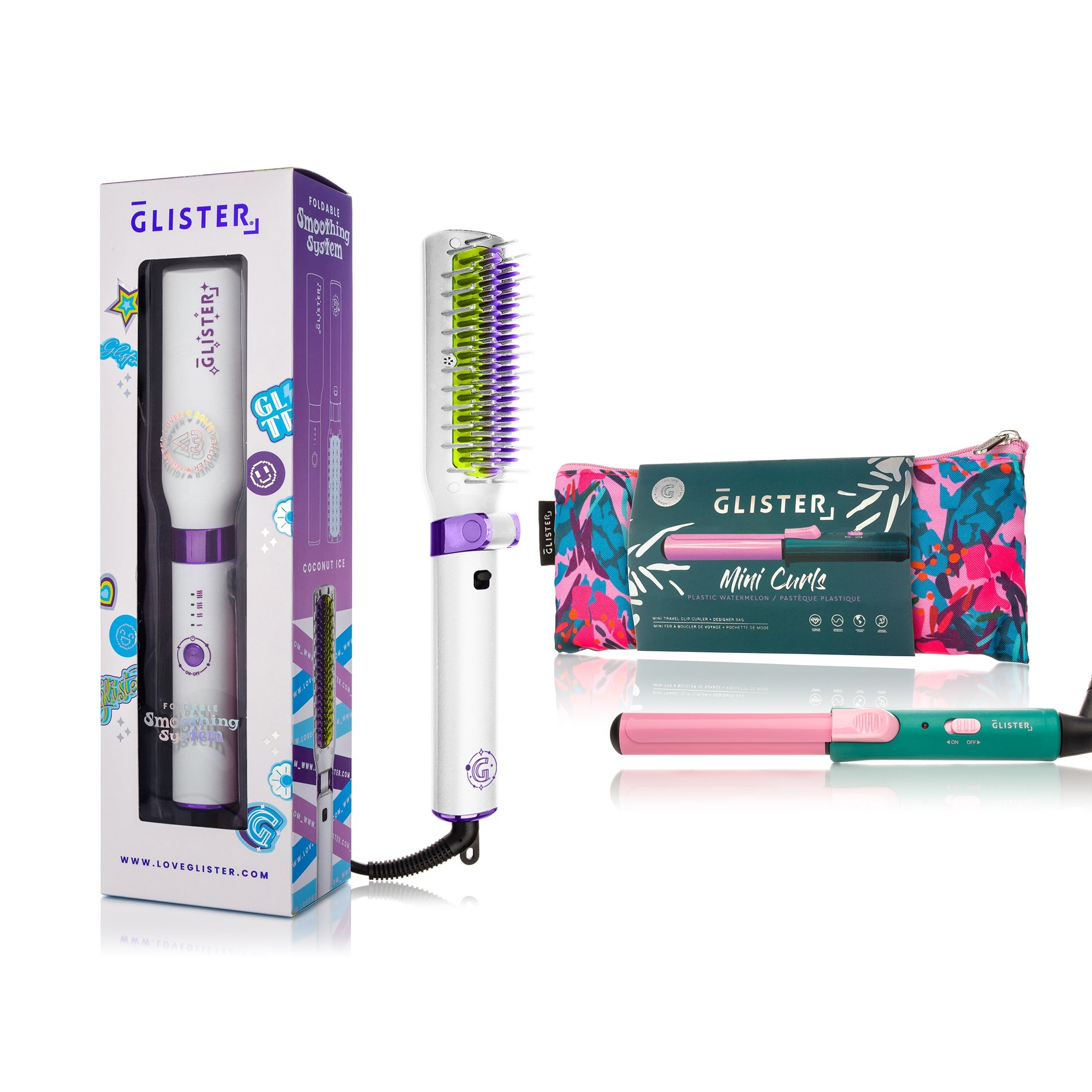 Travel Styling Toolkit 3 Piece Set with Foldable Smoothing for Effortless Travel Hair Care - Rosetta Creative Boutique
